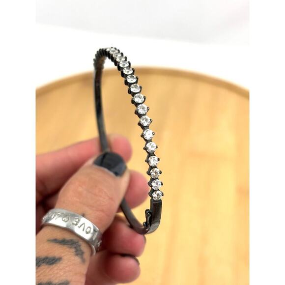 VTG 925 Sterling Silver Hinged Cuff Bracelet 11 grams - Picture 8 of 16